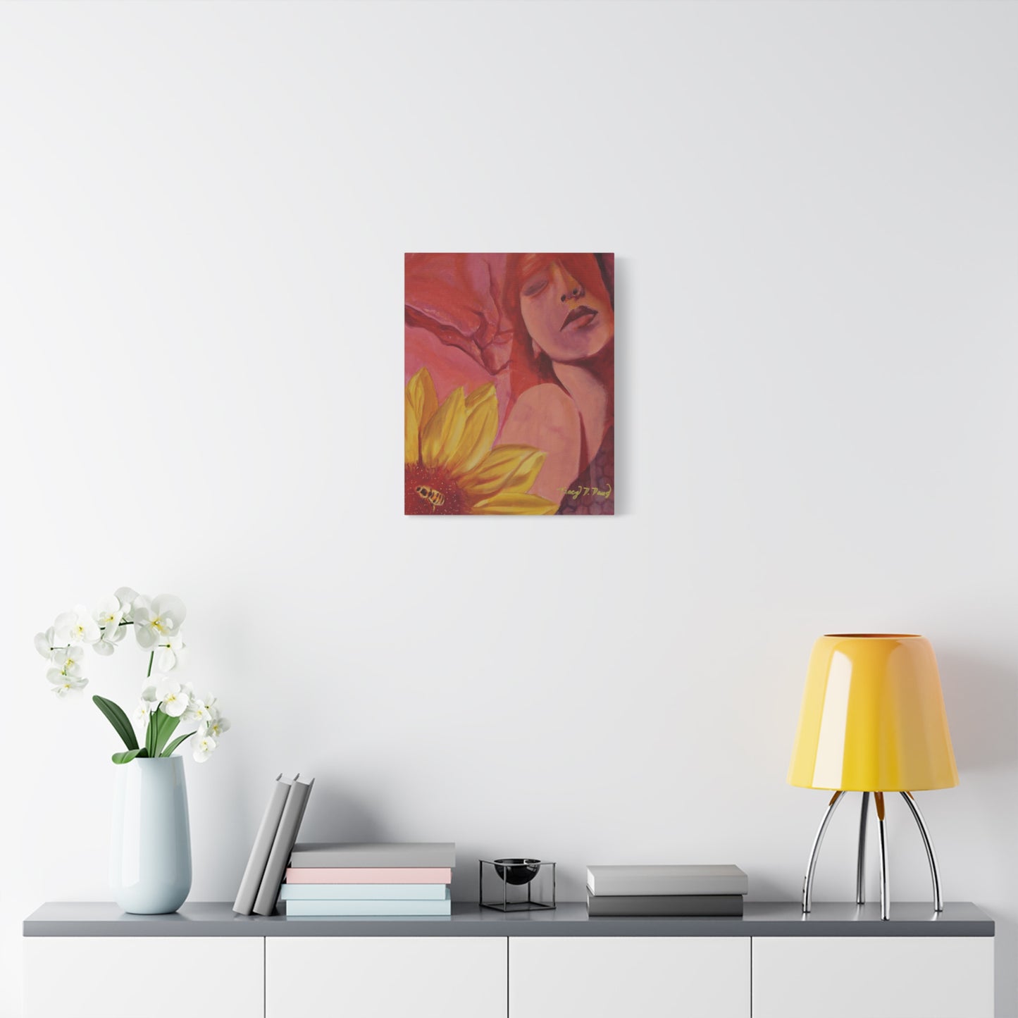 Peachy Day Dream Print, Floral Wall Decor, Boho Home Decor, Inspirational Gift, Modern Art for Living Room