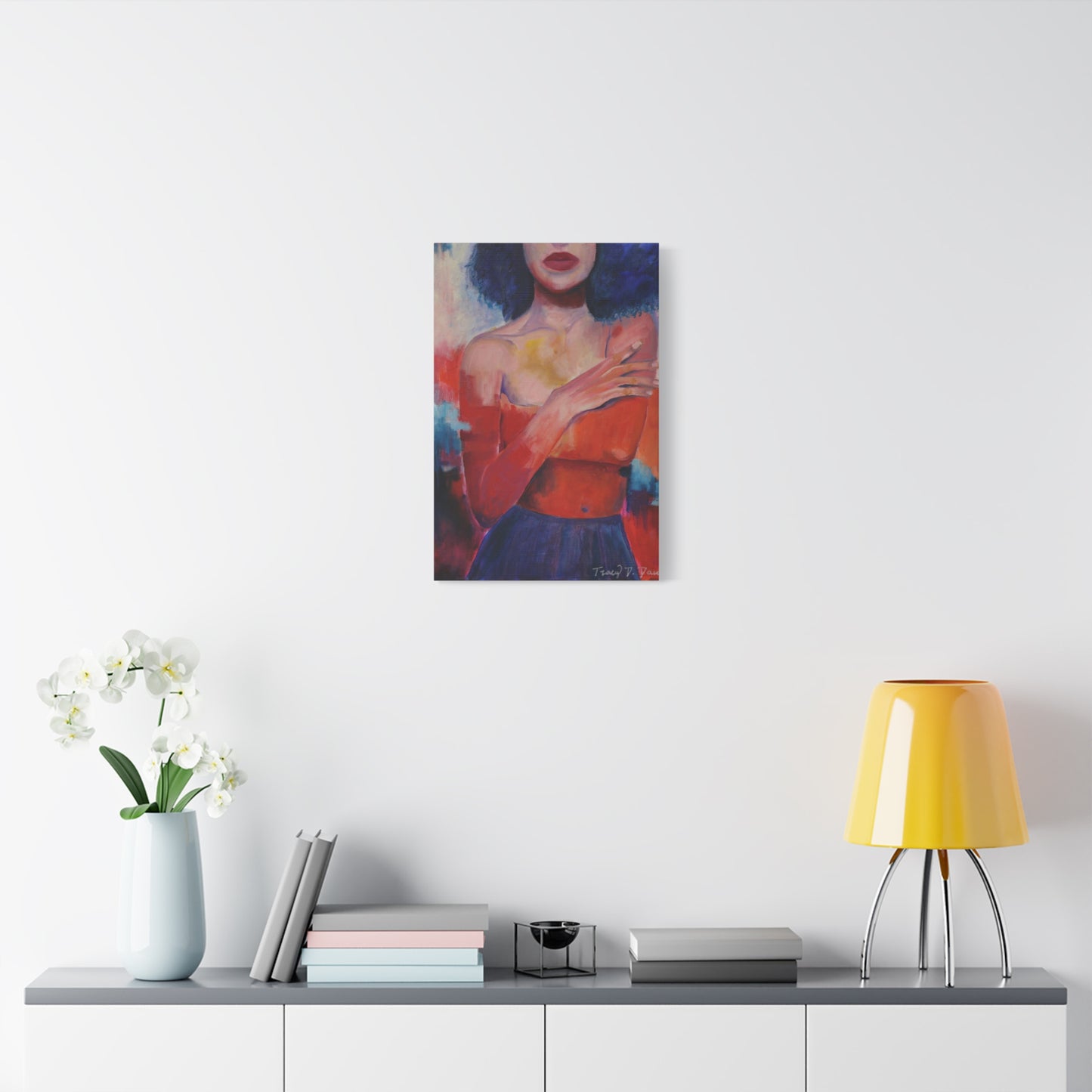Leave Her Wild Print - Abstract Portrait, Home Decor, Modern Art, Gift for Her, Art for Living Room, Colorful Canvas