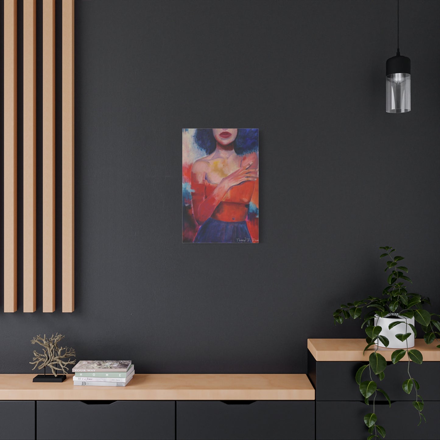 Leave Her Wild Print - Abstract Portrait, Home Decor, Modern Art, Gift for Her, Art for Living Room, Colorful Canvas