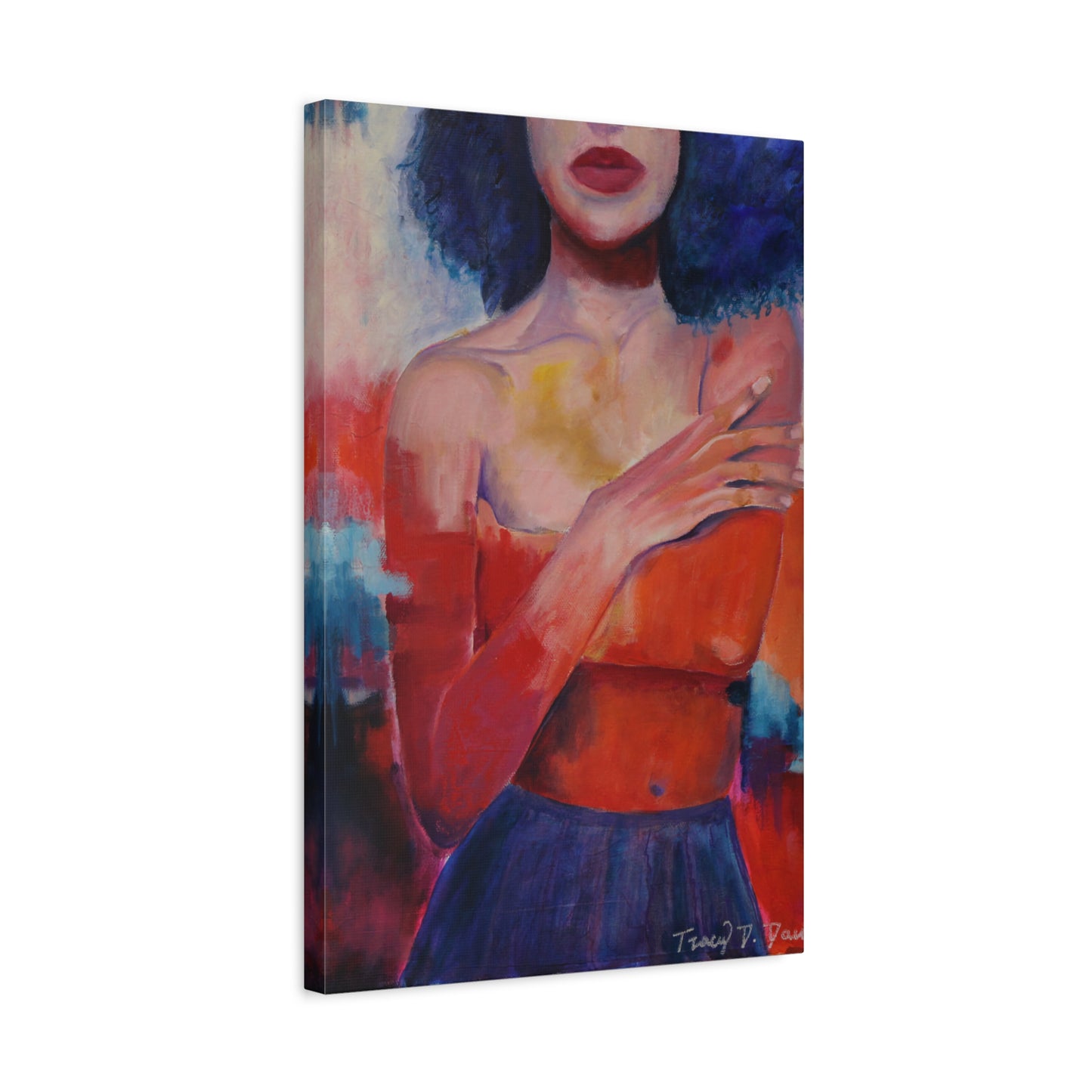 Leave Her Wild Print - Abstract Portrait, Home Decor, Modern Art, Gift for Her, Art for Living Room, Colorful Canvas