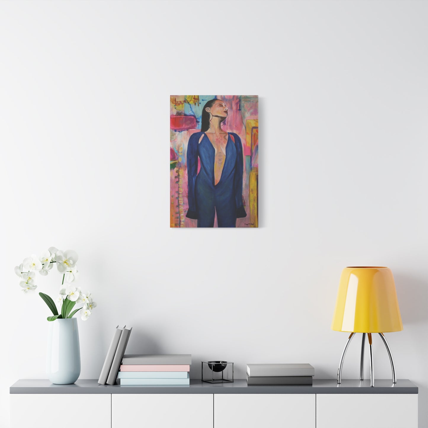 Lady in Blue Print, Inspirational Home Décor, Modern Wall Art, Colorful Abstract Design, Chic Gift for Art Lovers