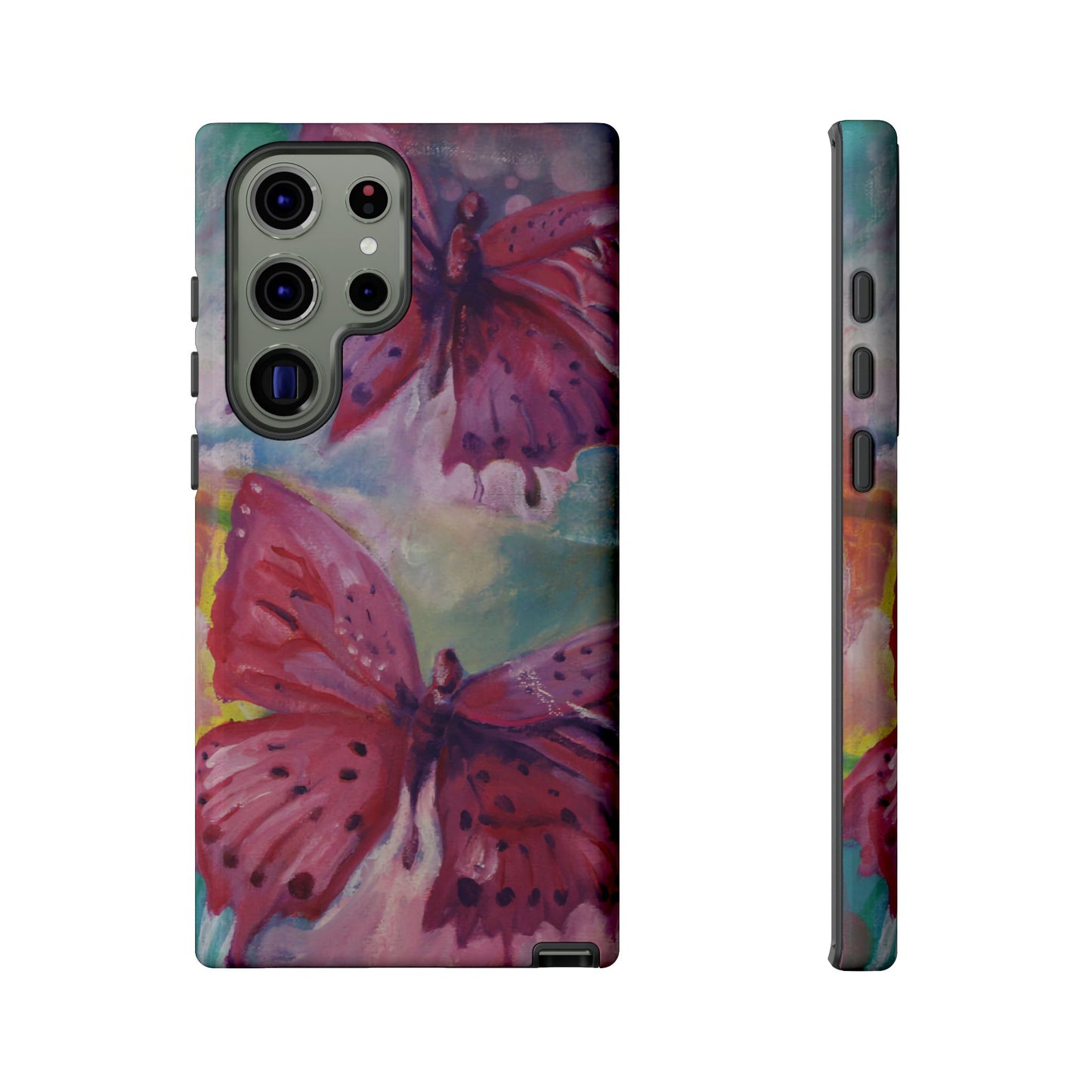 Pink Butterfly Case - Tough Cases, Cute Phone Cover, Nature Lover Gift, Vibrant