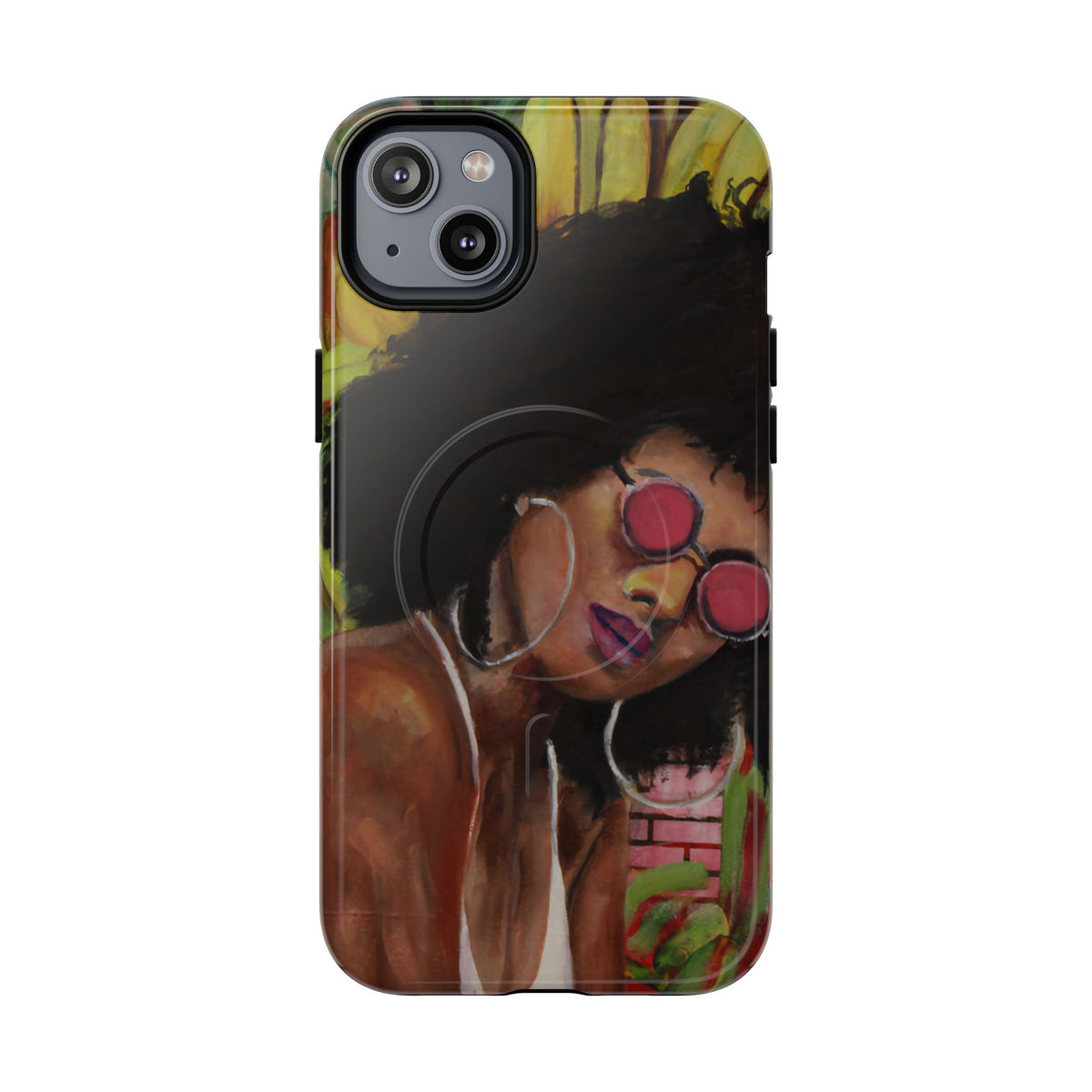 Afro Chic Phone Case — Retro Sunglasses Artwork Tough Magnetic Case