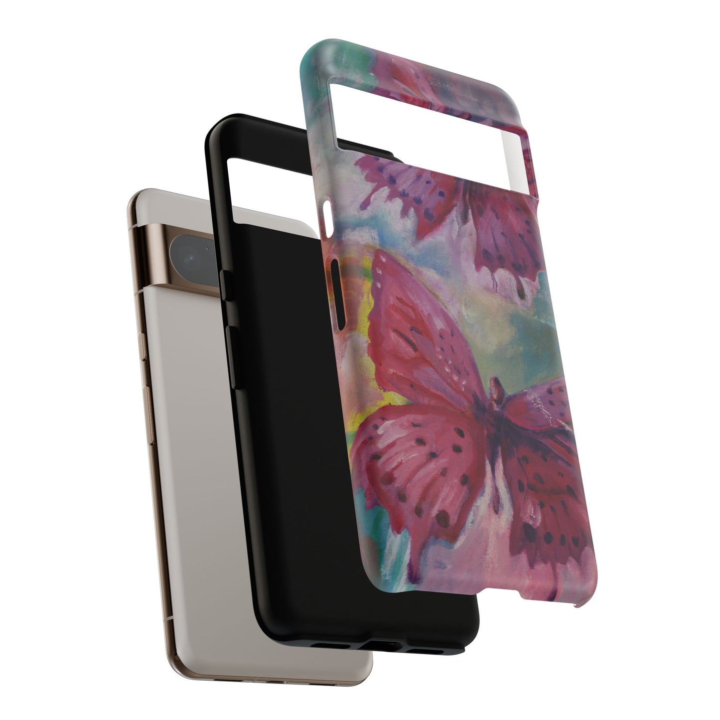 Pink Butterfly Case - Tough Cases, Cute Phone Cover, Nature Lover Gift, Vibrant