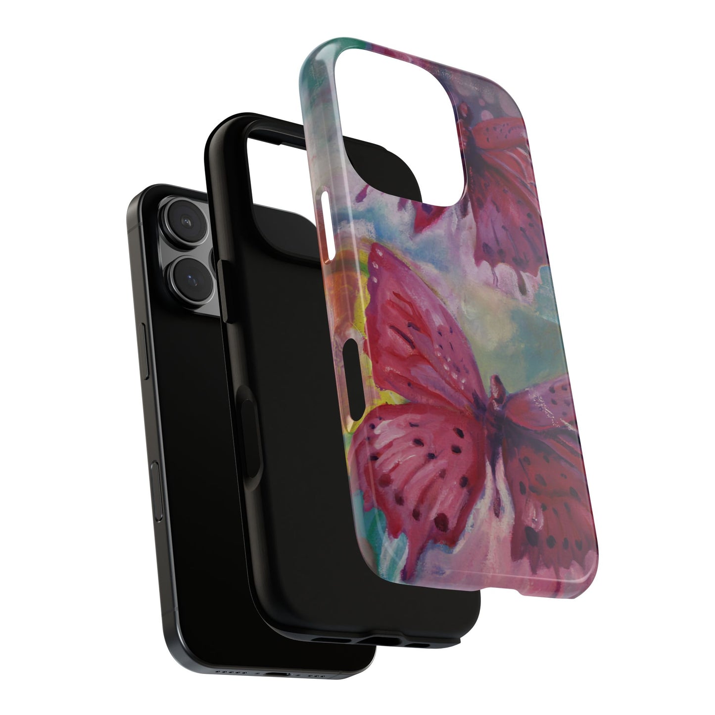 Pink Butterfly Case - Tough Cases, Cute Phone Cover, Nature Lover Gift, Vibrant