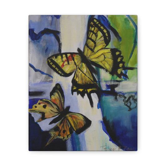 Yellow Butterfly Wraps Print