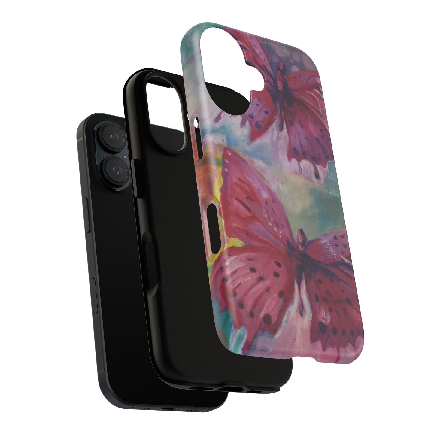 Pink Butterfly Case - Tough Cases, Cute Phone Cover, Nature Lover Gift, Vibrant