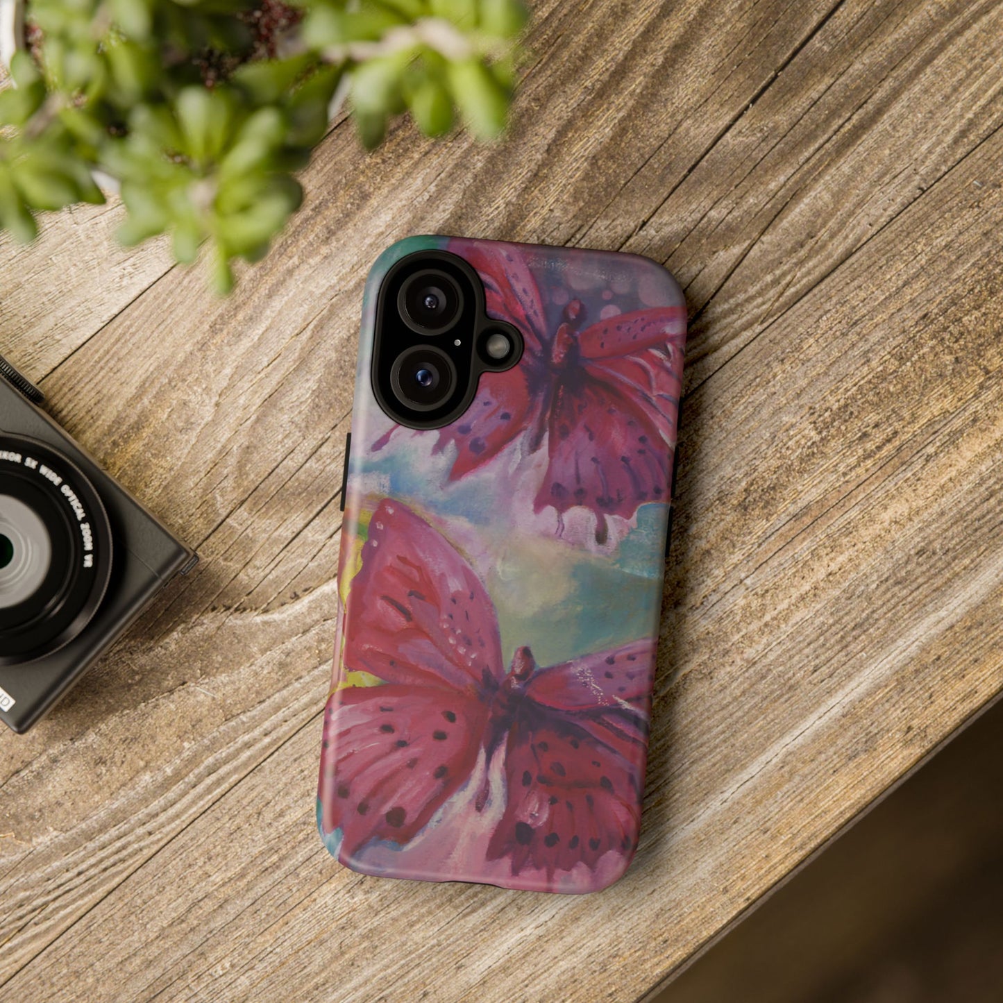 Pink Butterfly Case - Tough Cases, Cute Phone Cover, Nature Lover Gift, Vibrant