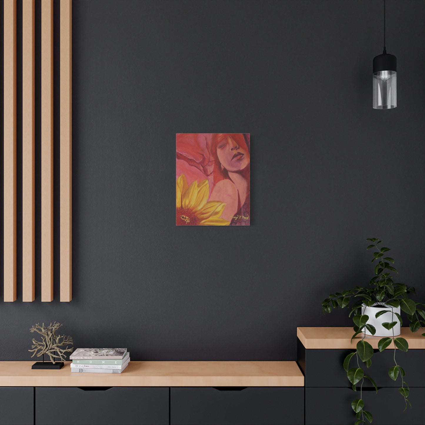 Peachy Day Dream Print, Floral Wall Decor, Boho Home Decor, Inspirational Gift, Modern Art for Living Room