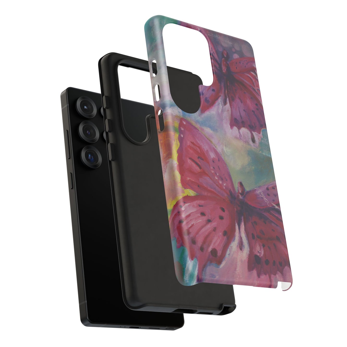 Pink Butterfly Case - Tough Cases, Cute Phone Cover, Nature Lover Gift, Vibrant
