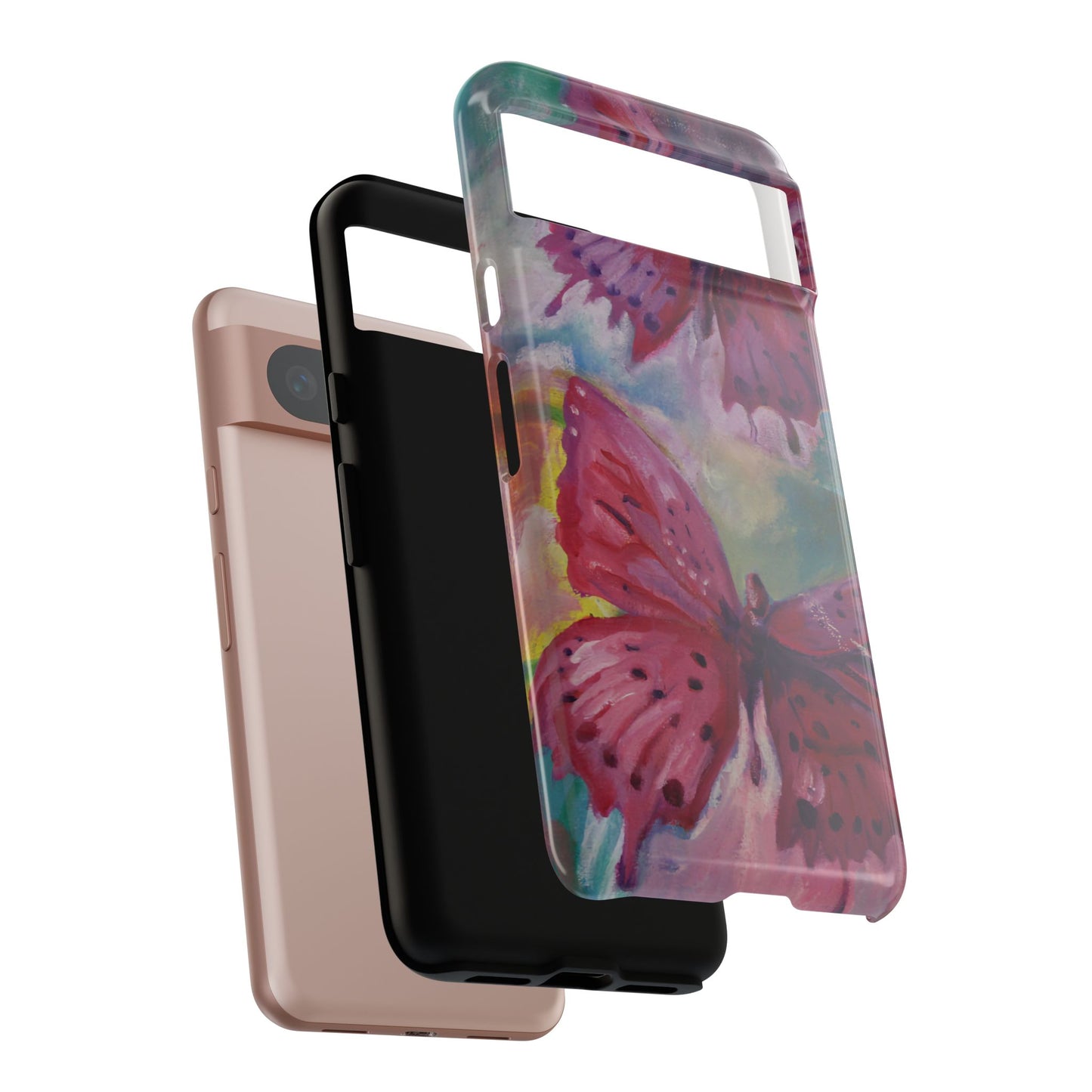 Pink Butterfly Case - Tough Cases, Cute Phone Cover, Nature Lover Gift, Vibrant