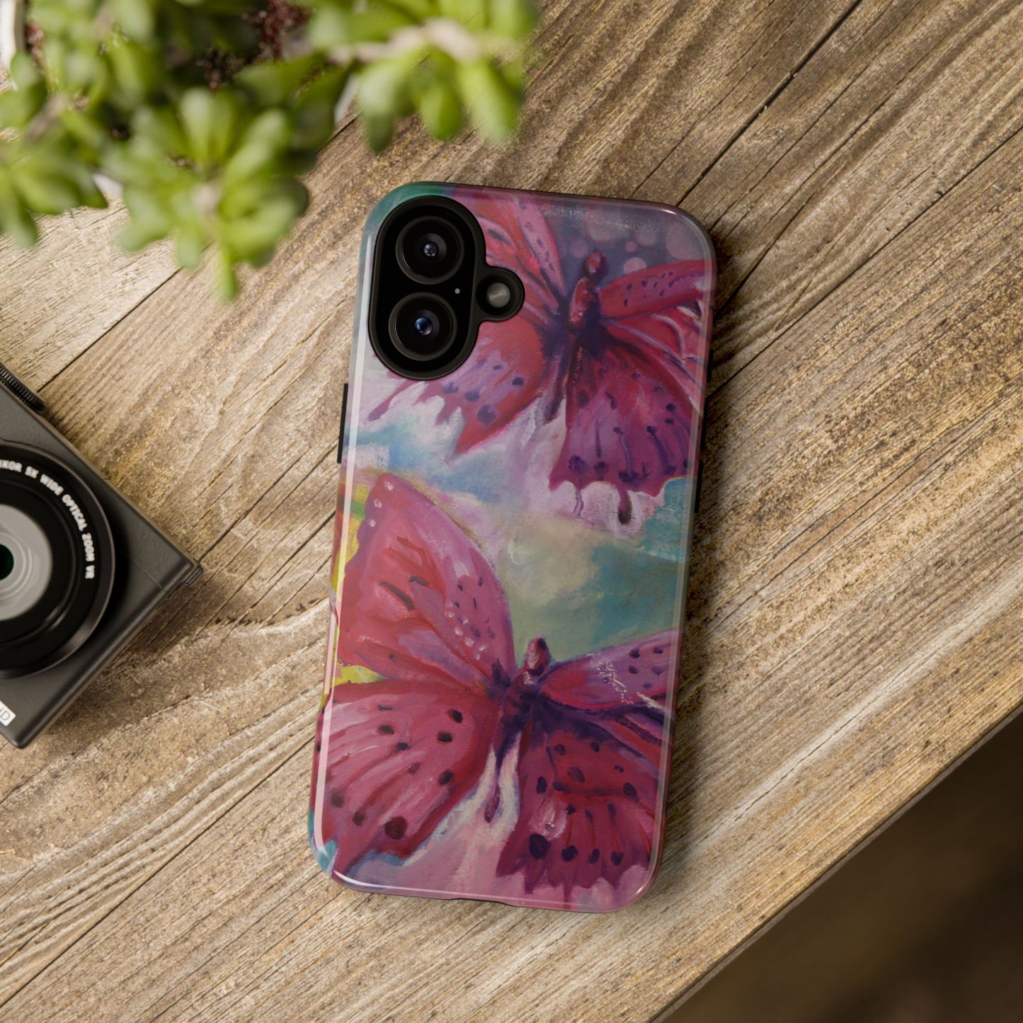 Pink Butterfly Case - Tough Cases, Cute Phone Cover, Nature Lover Gift, Vibrant