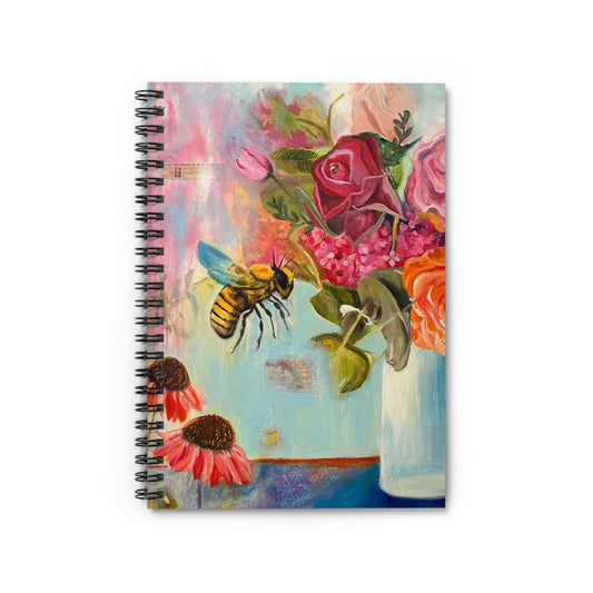 Whispers of Nectar Spiral Notebook - Ruled Line, Artistic Journal, Floral Organizer, Gift for Writers, School Supplies