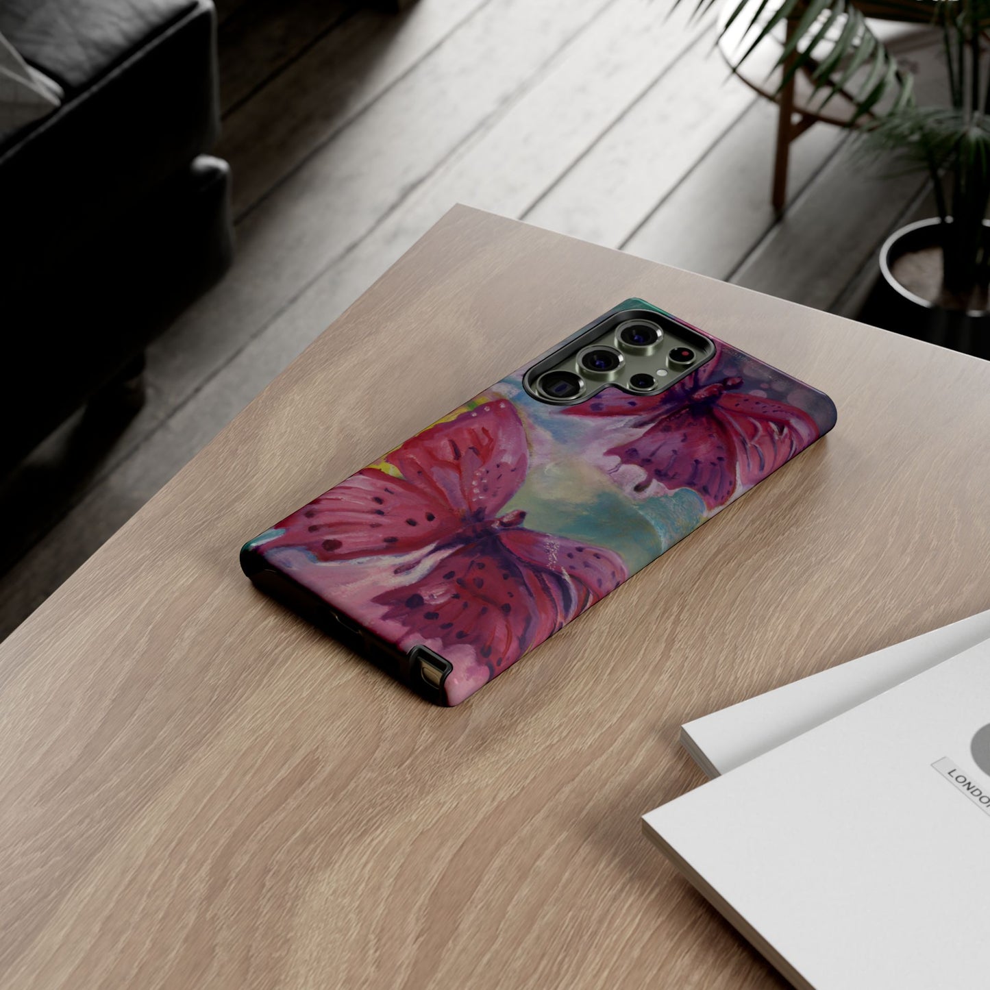 Pink Butterfly Case - Tough Cases, Cute Phone Cover, Nature Lover Gift, Vibrant