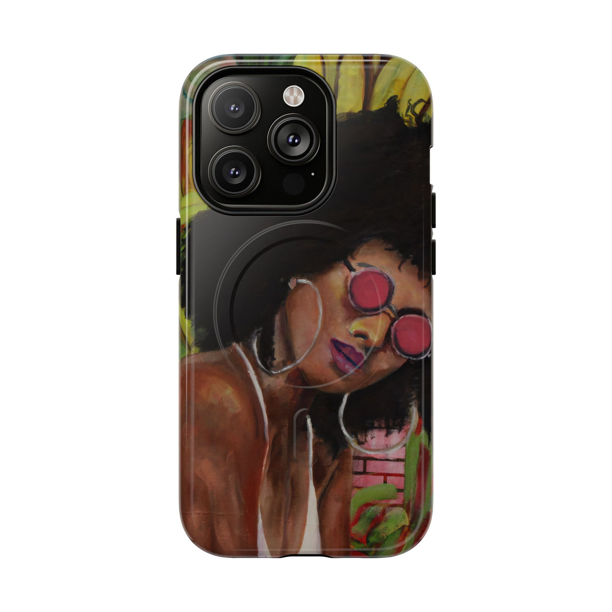Afro Chic Phone Case — Retro Sunglasses Artwork Tough Magnetic Case