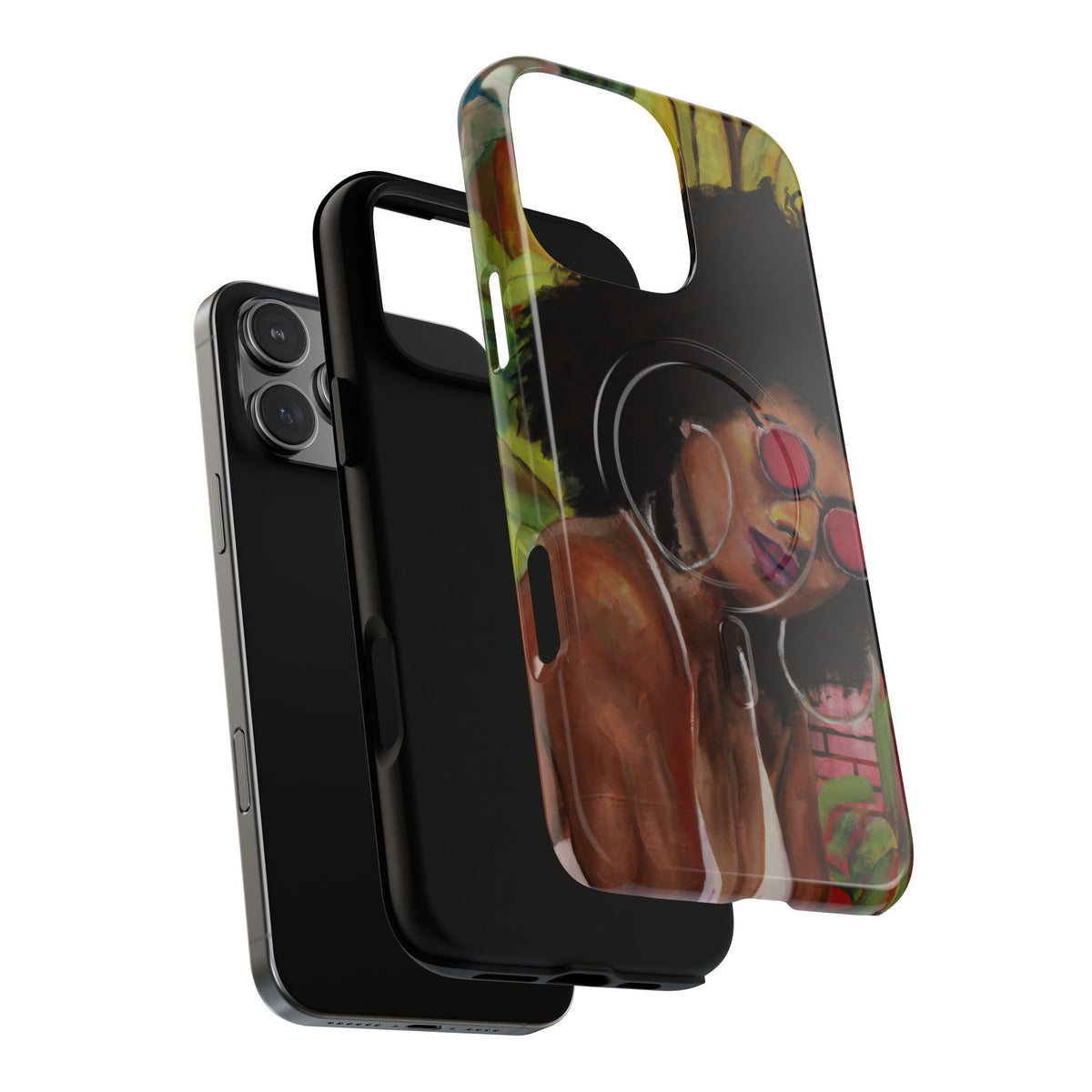 Afro Chic Phone Case — Retro Sunglasses Artwork Tough Magnetic Case