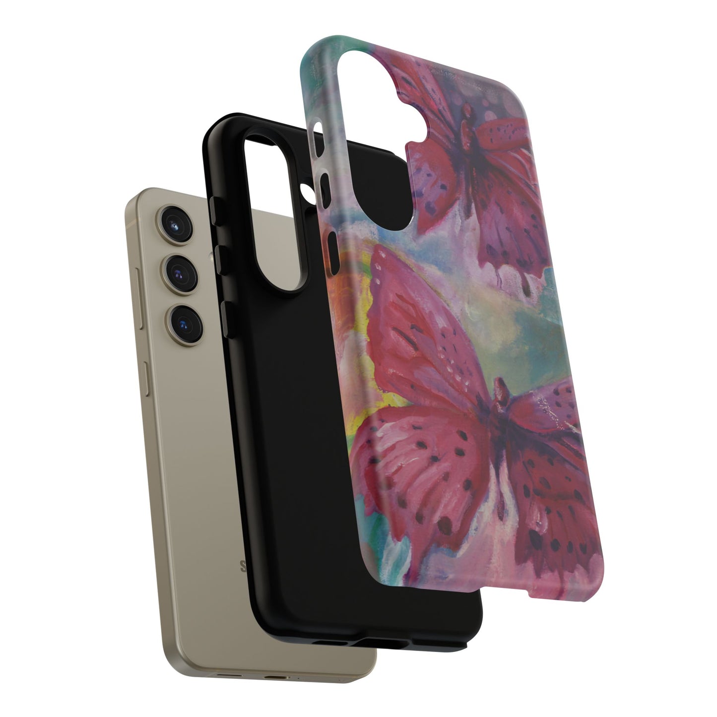 Pink Butterfly Case - Tough Cases, Cute Phone Cover, Nature Lover Gift, Vibrant