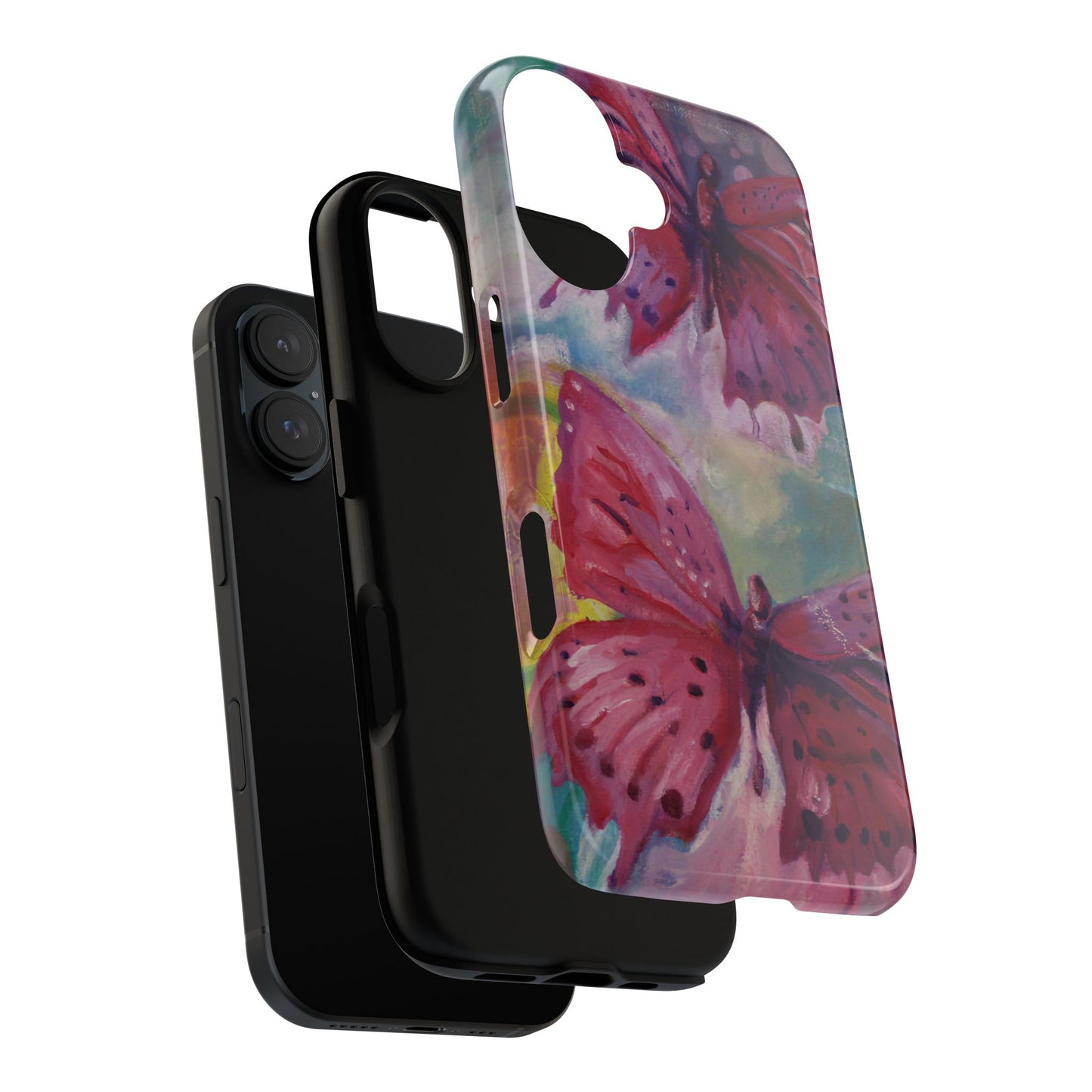 Pink Butterfly Case - Tough Cases, Cute Phone Cover, Nature Lover Gift, Vibrant