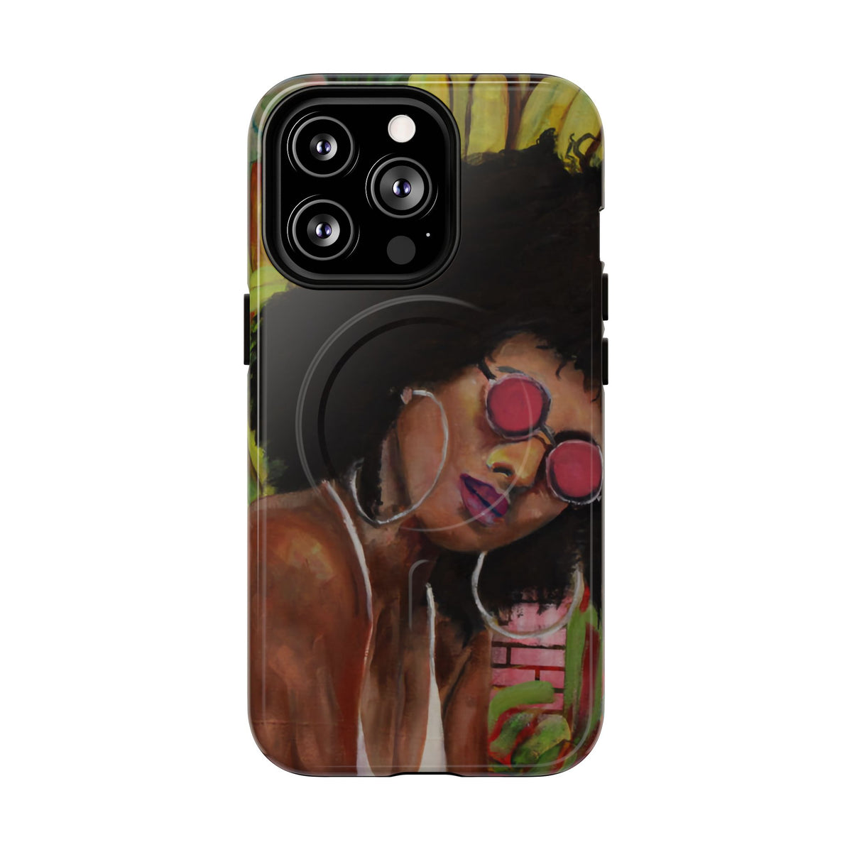 Afro Chic Phone Case — Retro Sunglasses Artwork Tough Magnetic Case