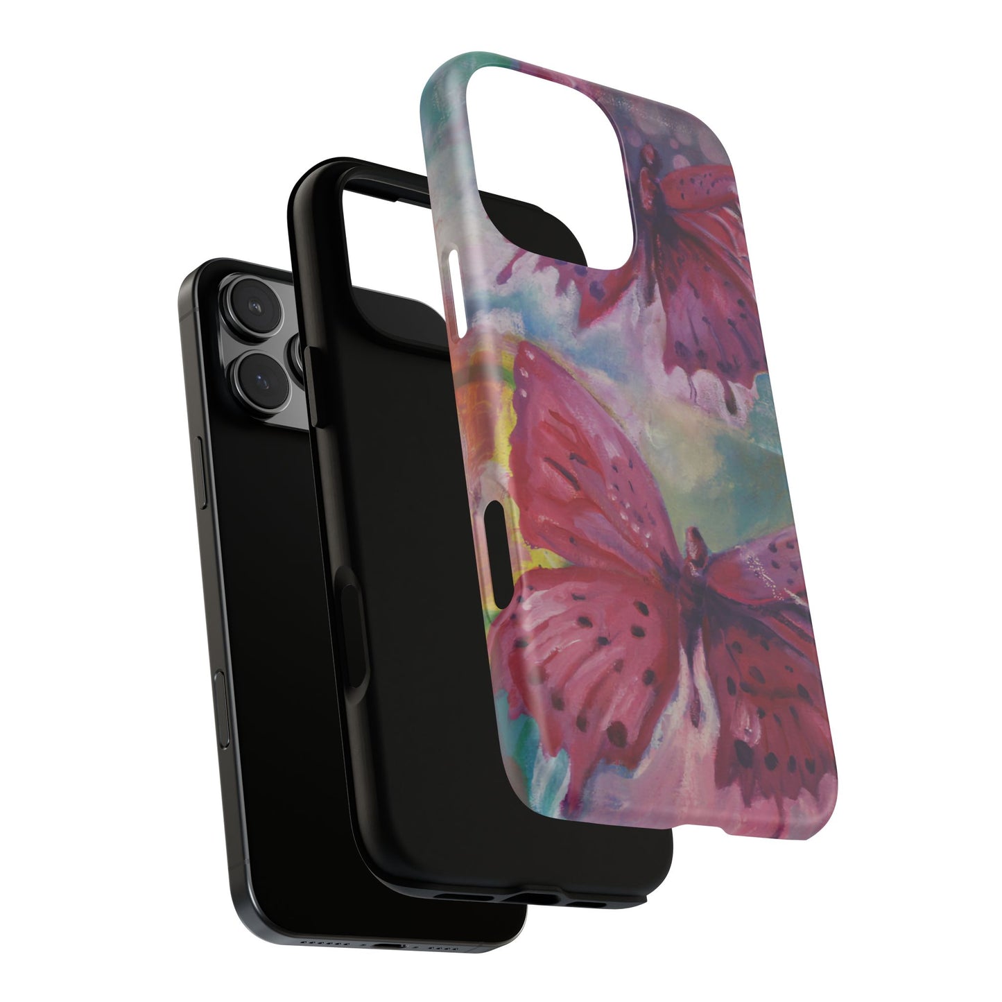 Pink Butterfly Case - Tough Cases, Cute Phone Cover, Nature Lover Gift, Vibrant