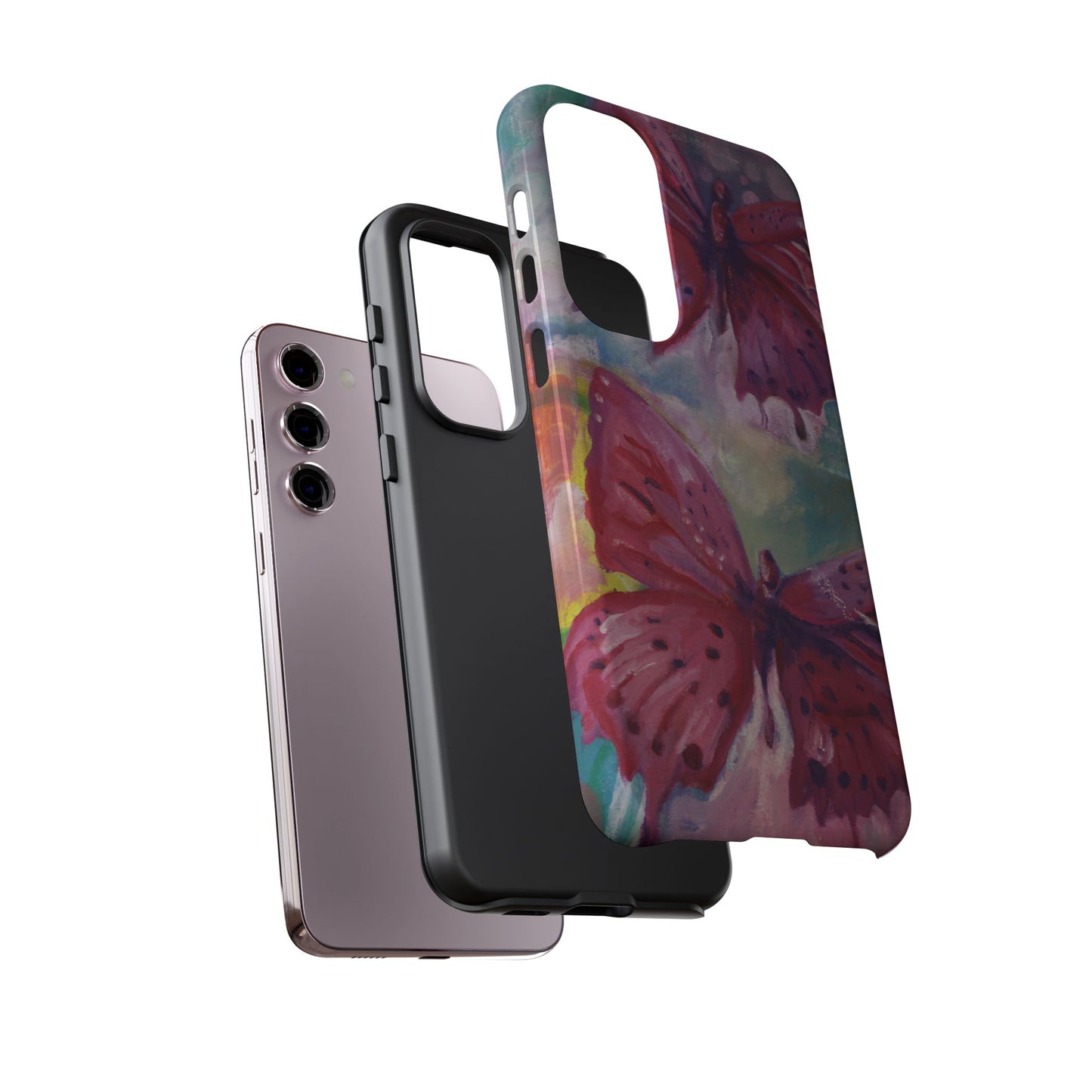Pink Butterfly Case - Tough Cases, Cute Phone Cover, Nature Lover Gift, Vibrant