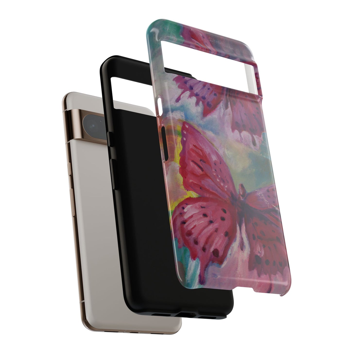 Pink Butterfly Case - Tough Cases, Cute Phone Cover, Nature Lover Gift, Vibrant