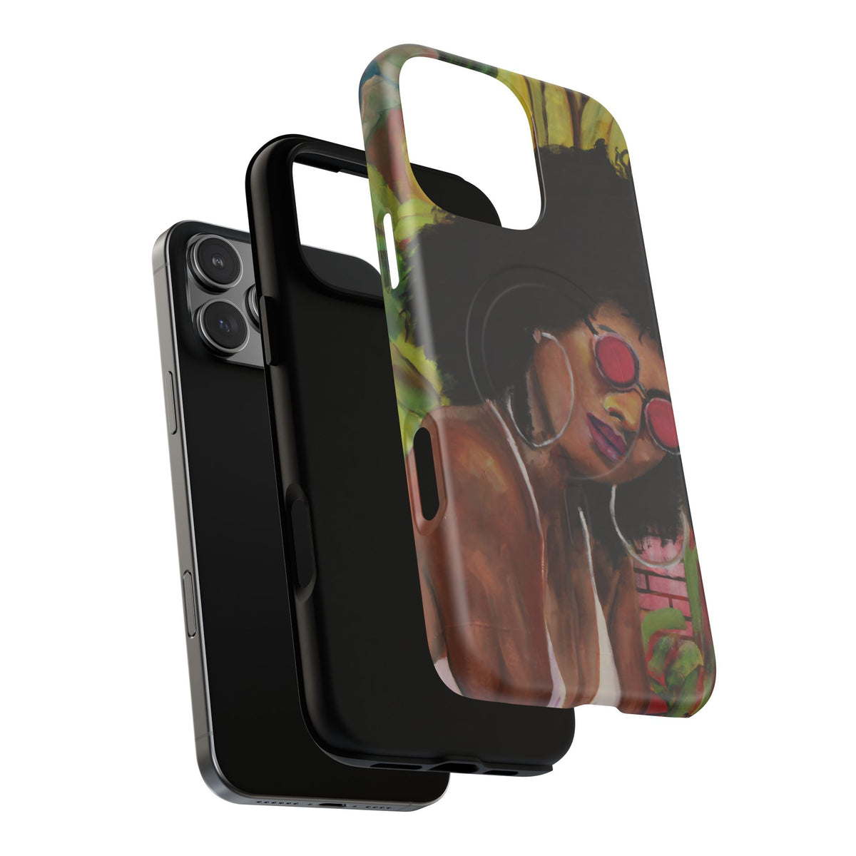 Afro Chic Phone Case — Retro Sunglasses Artwork Tough Magnetic Case