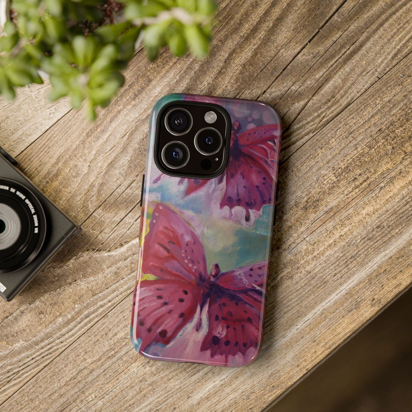 Pink Butterfly Case - Tough Cases, Cute Phone Cover, Nature Lover Gift, Vibrant