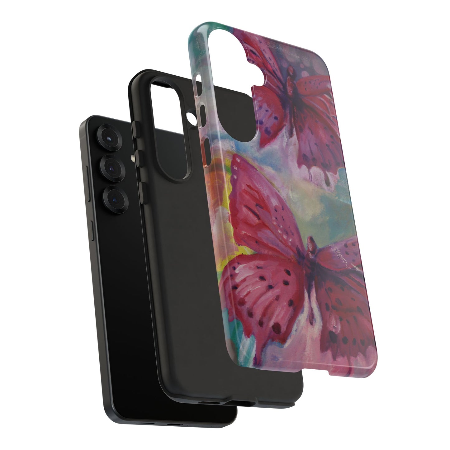 Pink Butterfly Case - Tough Cases, Cute Phone Cover, Nature Lover Gift, Vibrant