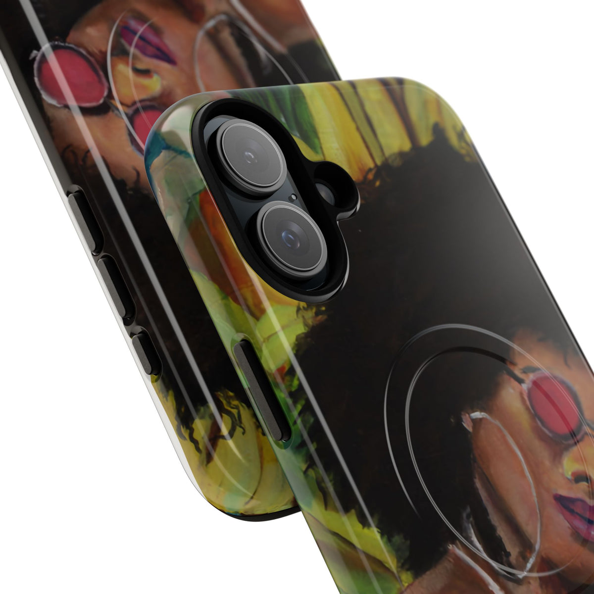 Afro Chic Phone Case — Retro Sunglasses Artwork Tough Magnetic Case