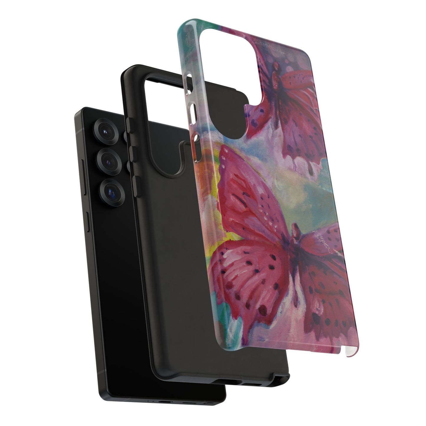 Pink Butterfly Case - Tough Cases, Cute Phone Cover, Nature Lover Gift, Vibrant
