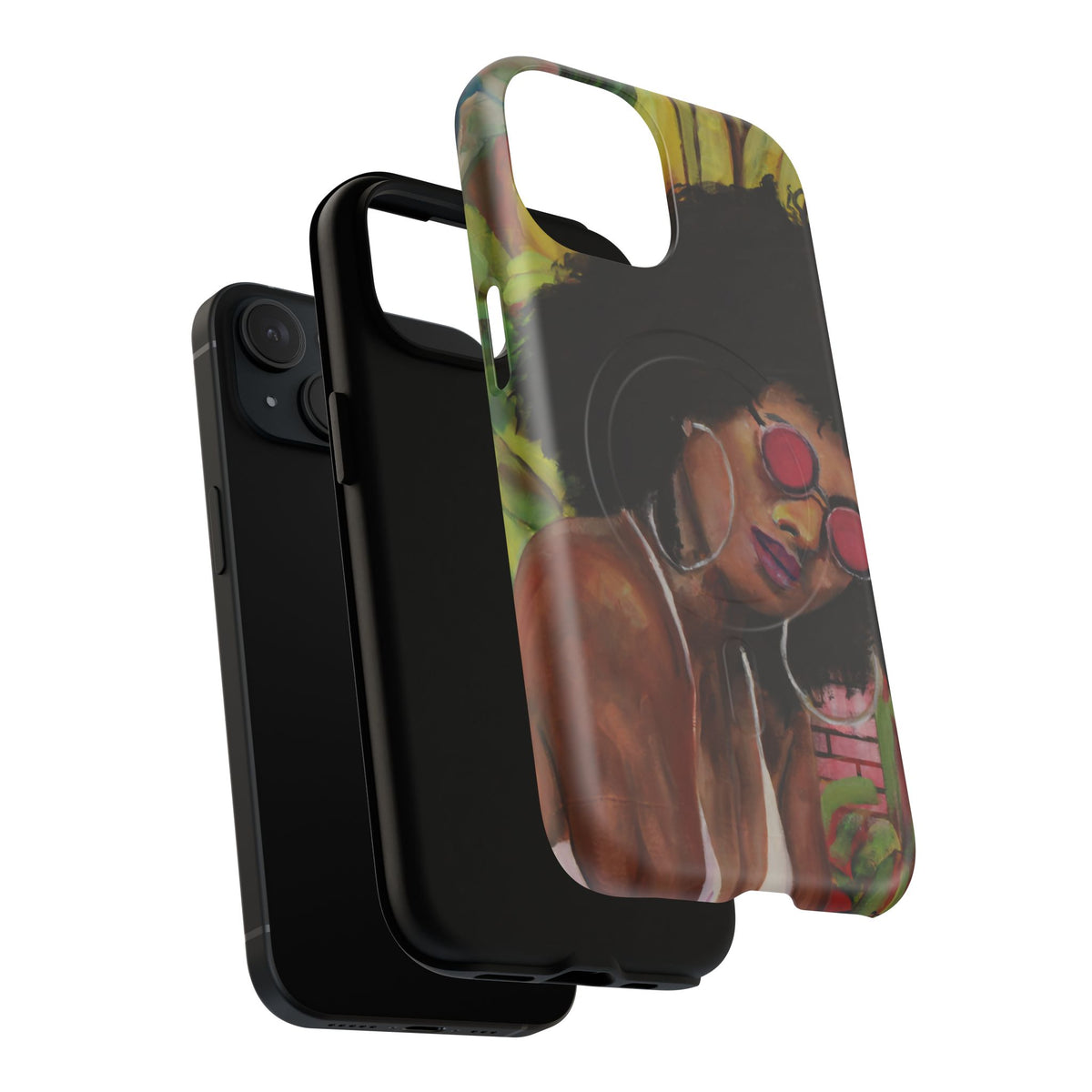 Afro Chic Phone Case — Retro Sunglasses Artwork Tough Magnetic Case