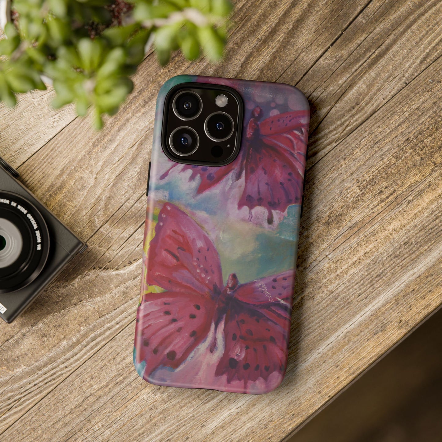 Pink Butterfly Case - Tough Cases, Cute Phone Cover, Nature Lover Gift, Vibrant