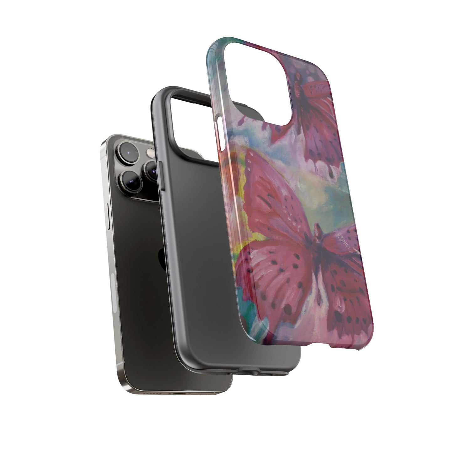 Pink Butterfly Case - Tough Cases, Cute Phone Cover, Nature Lover Gift, Vibrant