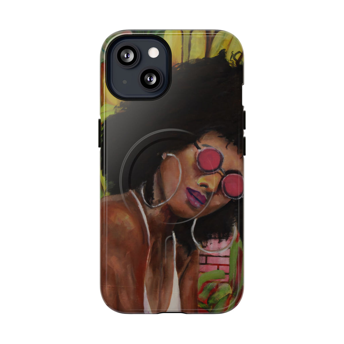 Afro Chic Phone Case — Retro Sunglasses Artwork Tough Magnetic Case