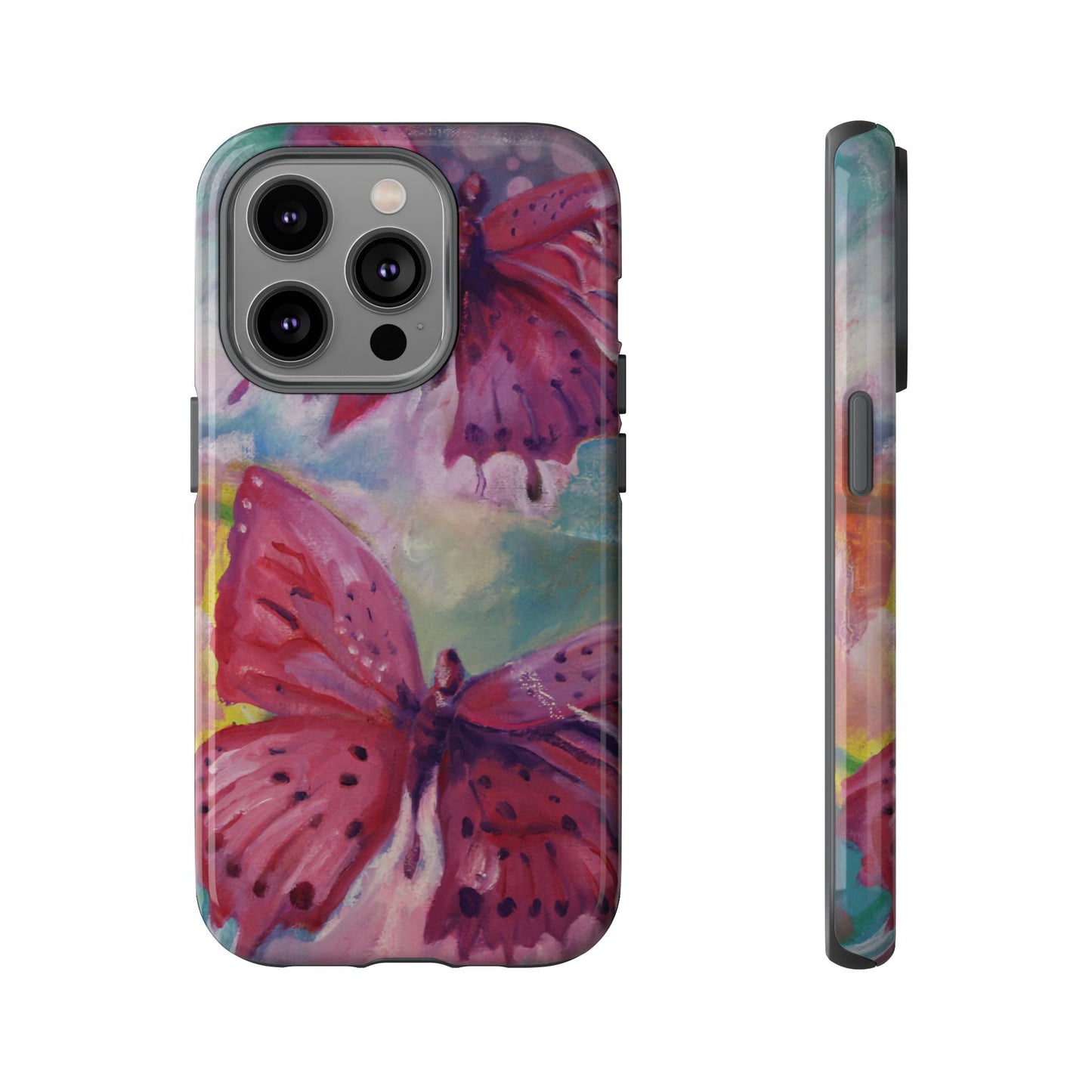 Pink Butterfly Case - Tough Cases, Cute Phone Cover, Nature Lover Gift, Vibrant