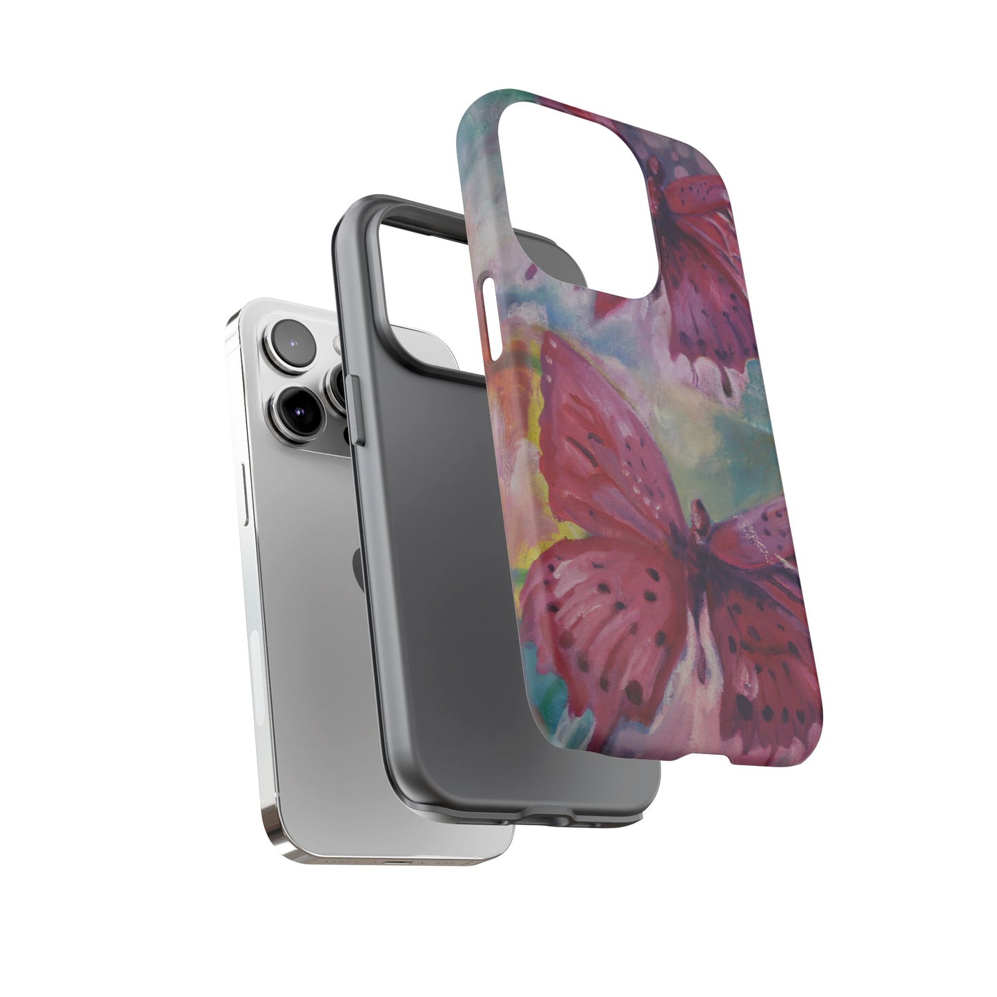 Pink Butterfly Case - Tough Cases, Cute Phone Cover, Nature Lover Gift, Vibrant