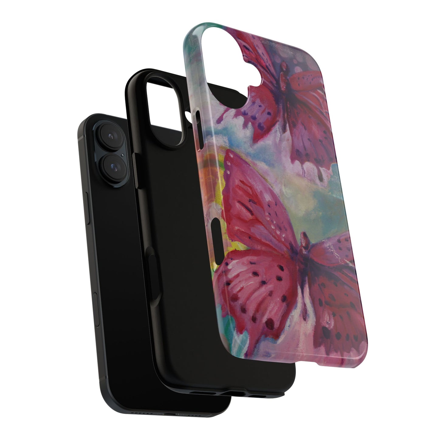 Pink Butterfly Case - Tough Cases, Cute Phone Cover, Nature Lover Gift, Vibrant