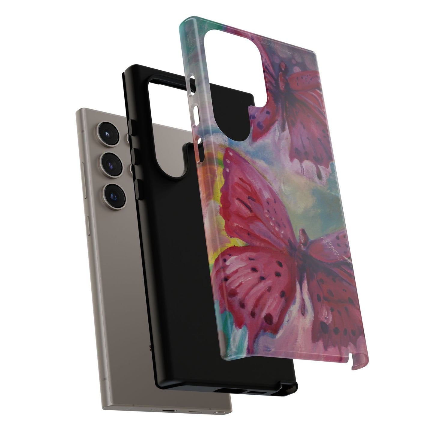 Pink Butterfly Case - Tough Cases, Cute Phone Cover, Nature Lover Gift, Vibrant