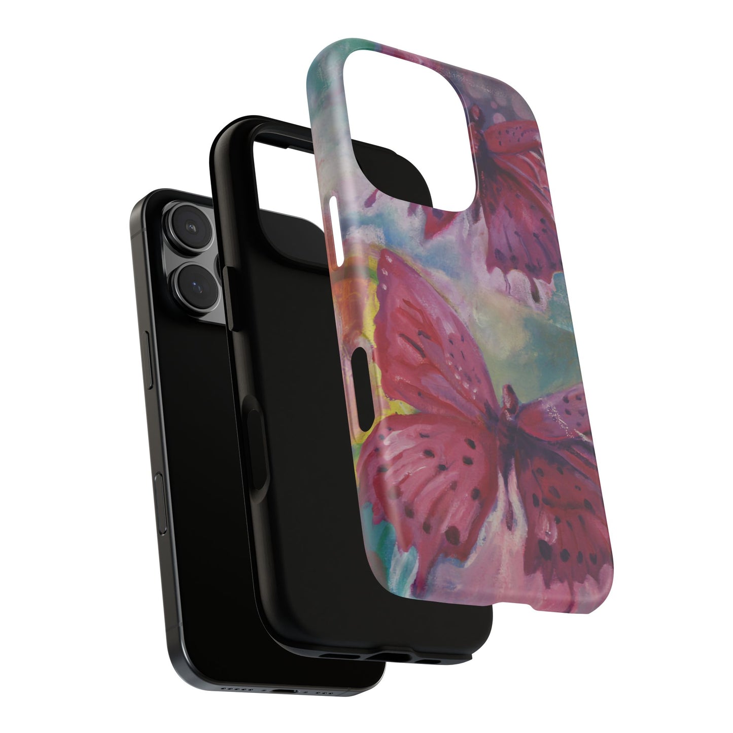 Pink Butterfly Case - Tough Cases, Cute Phone Cover, Nature Lover Gift, Vibrant