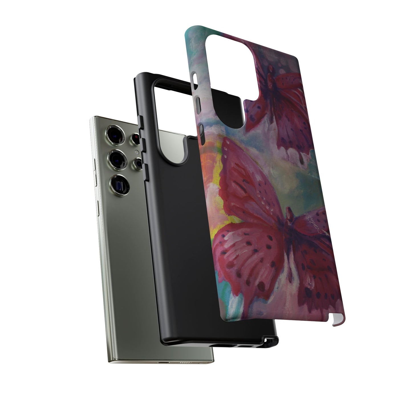 Pink Butterfly Case - Tough Cases, Cute Phone Cover, Nature Lover Gift, Vibrant
