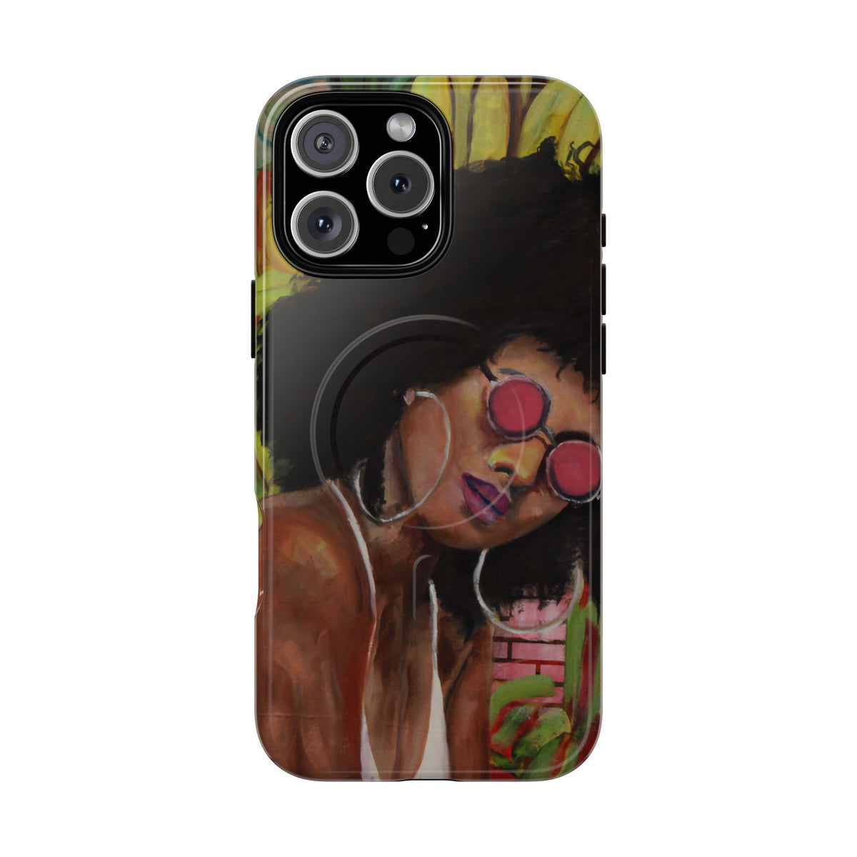 Afro Chic Phone Case — Retro Sunglasses Artwork Tough Magnetic Case