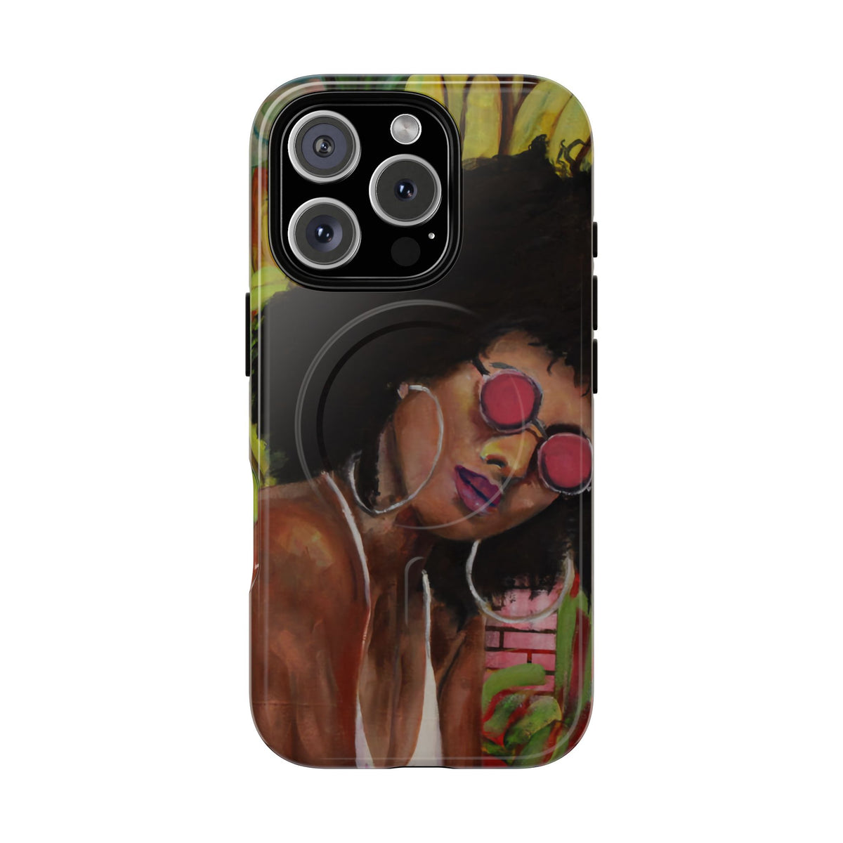 Afro Chic Phone Case — Retro Sunglasses Artwork Tough Magnetic Case