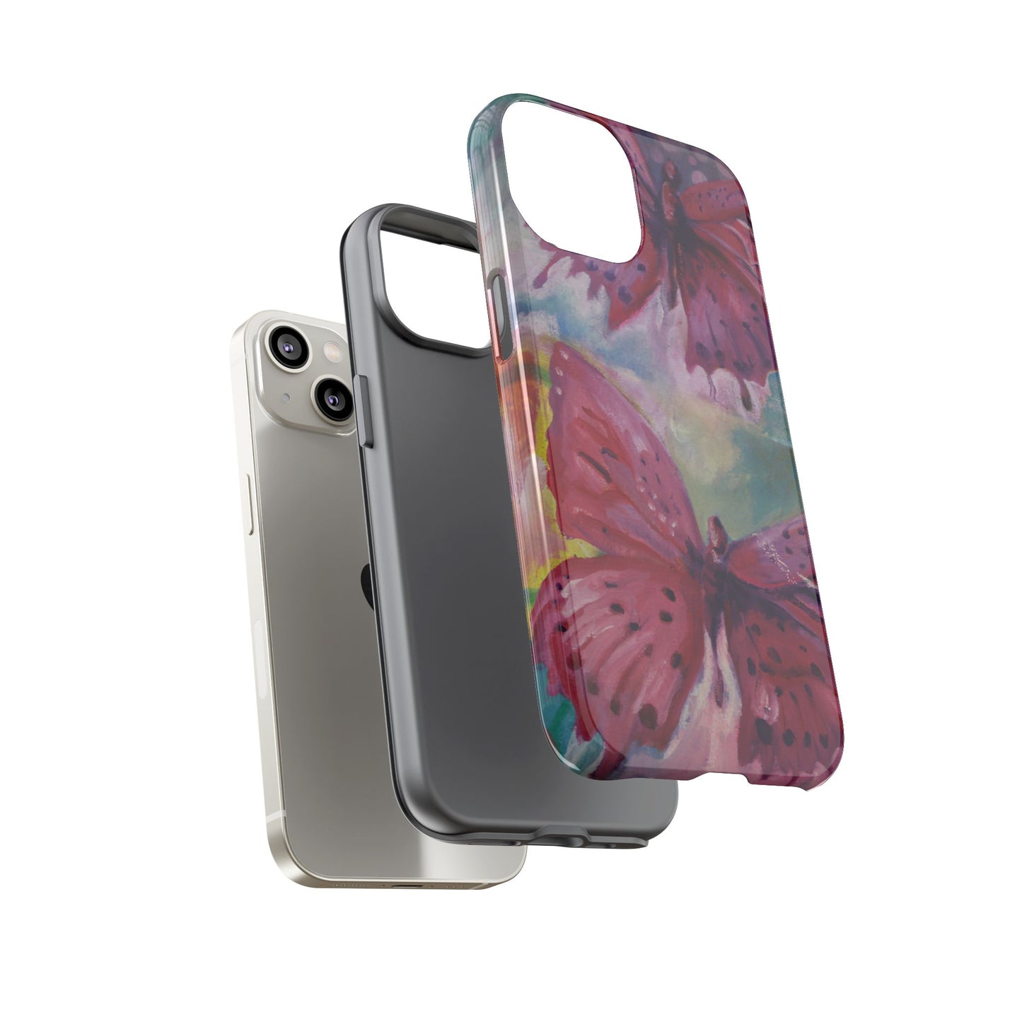 Pink Butterfly Case - Tough Cases, Cute Phone Cover, Nature Lover Gift, Vibrant