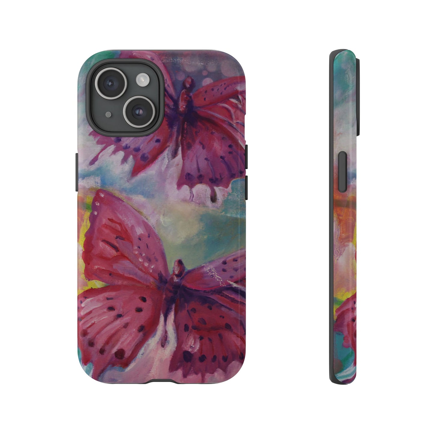 Pink Butterfly Case - Tough Cases, Cute Phone Cover, Nature Lover Gift, Vibrant