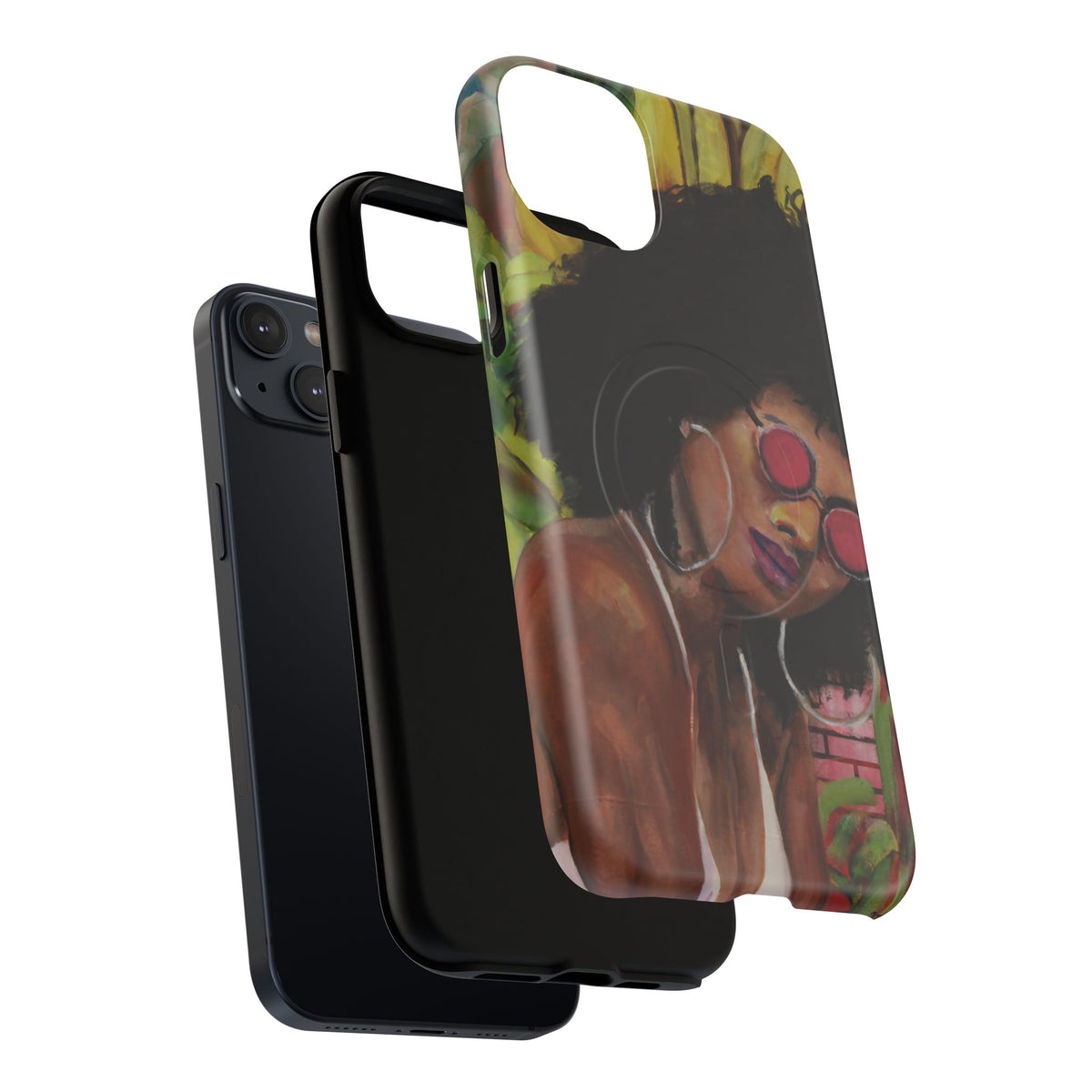 Afro Chic Phone Case — Retro Sunglasses Artwork Tough Magnetic Case