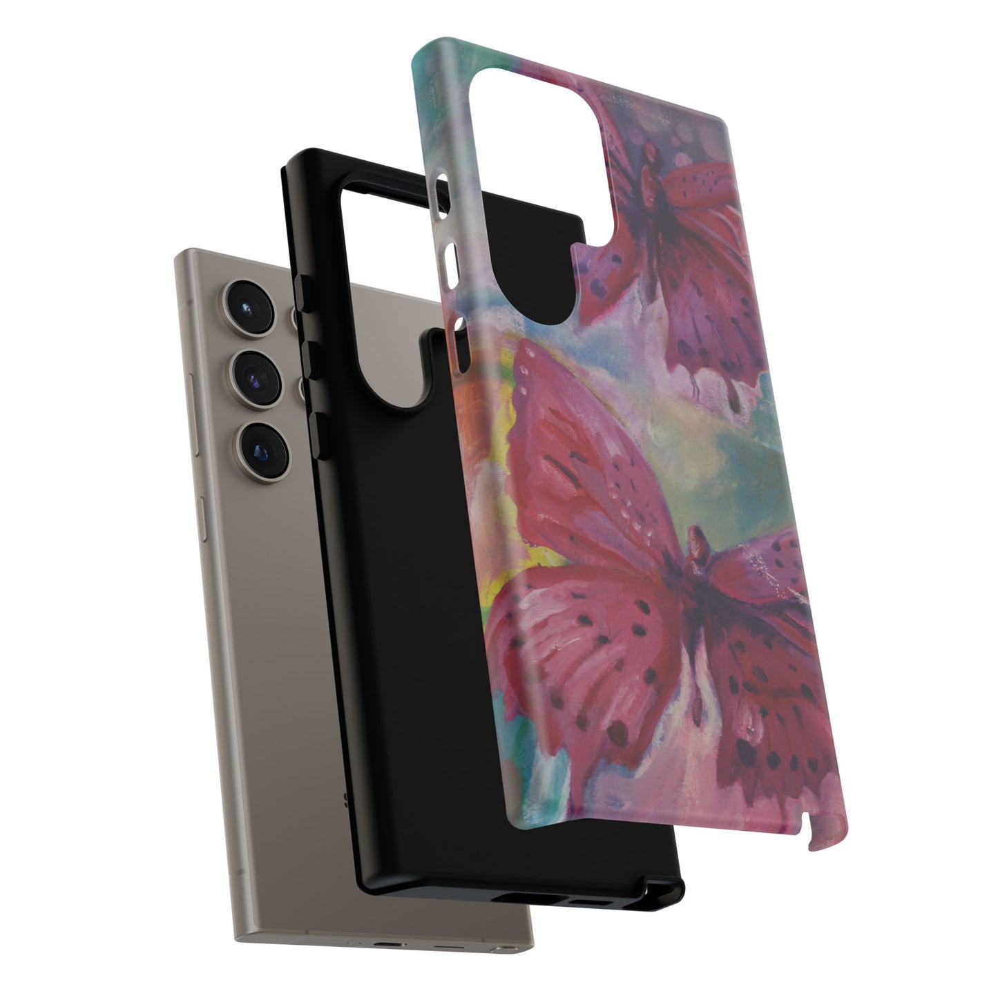 Pink Butterfly Case - Tough Cases, Cute Phone Cover, Nature Lover Gift, Vibrant