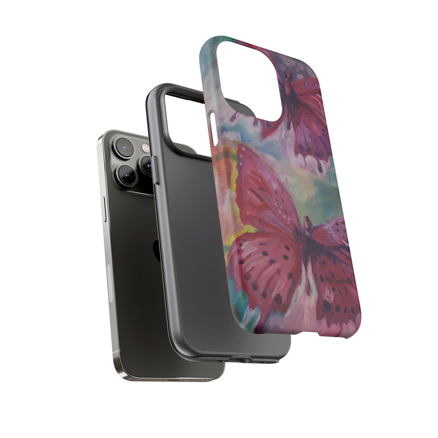 Pink Butterfly Case - Tough Cases, Cute Phone Cover, Nature Lover Gift, Vibrant