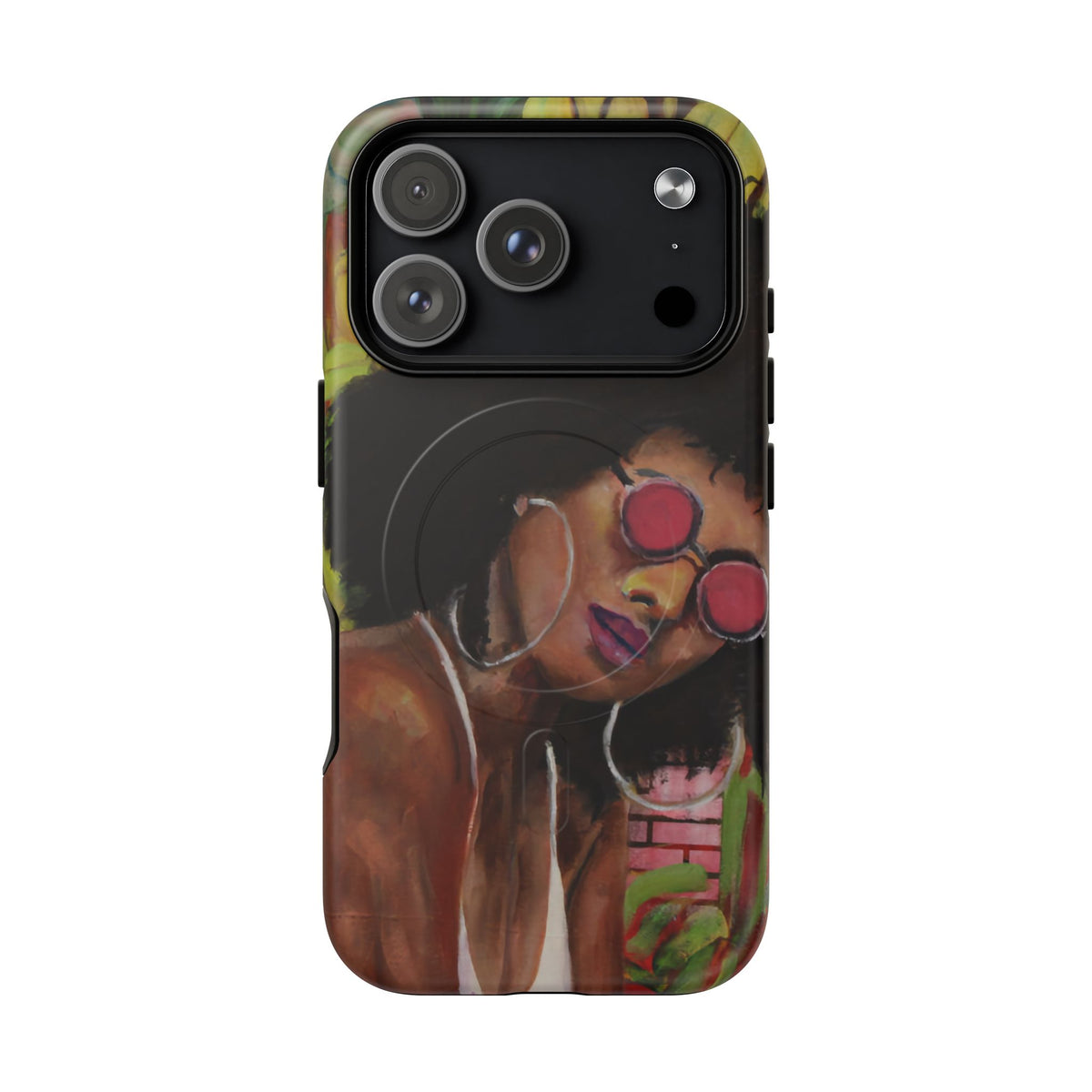 Afro Chic Phone Case — Retro Sunglasses Artwork Tough Magnetic Case