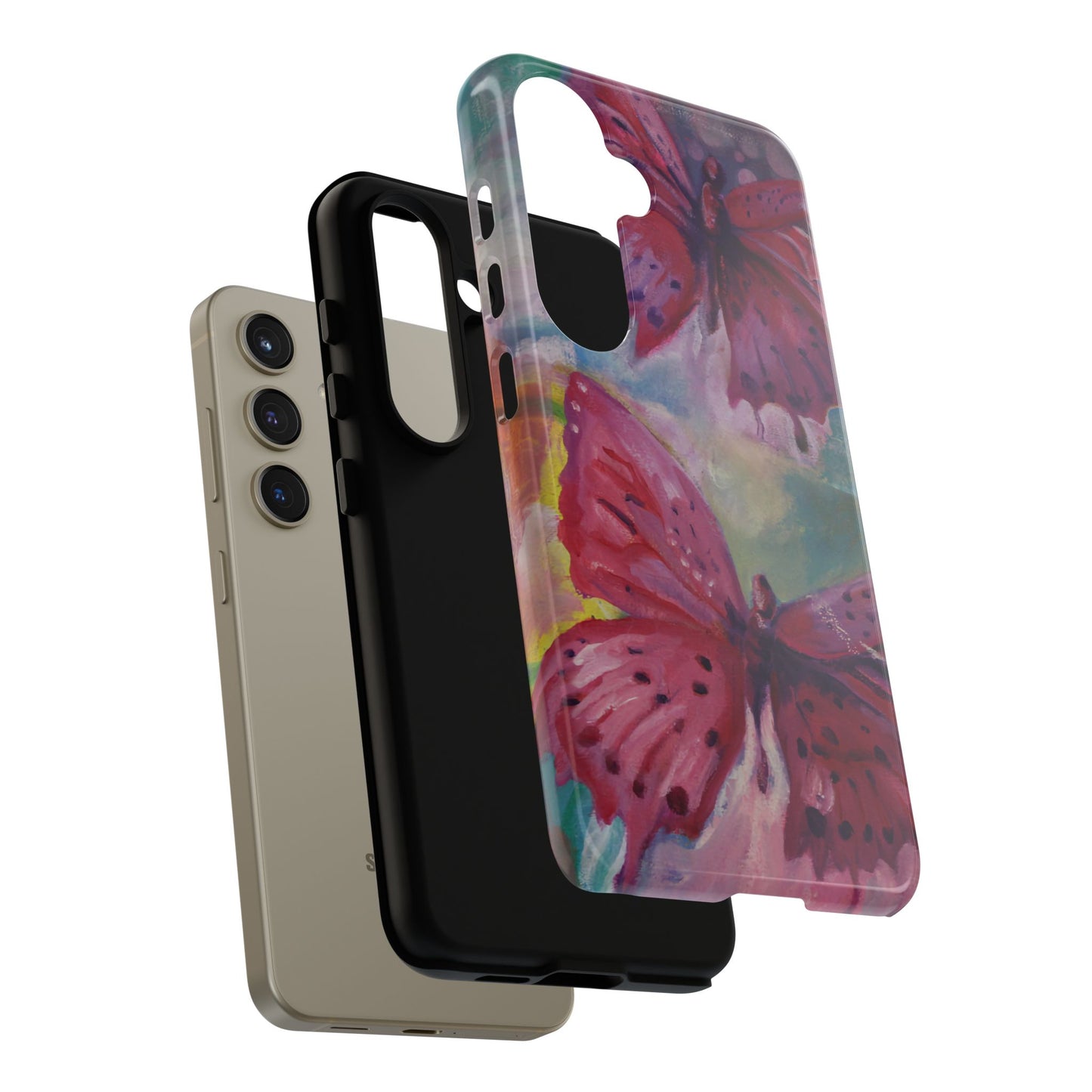 Pink Butterfly Case - Tough Cases, Cute Phone Cover, Nature Lover Gift, Vibrant